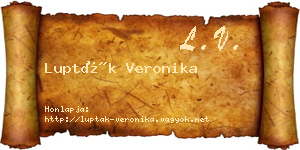 Lupták Veronika névjegykártya